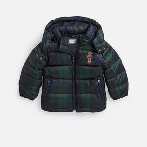Ralph Lauren Plaid Puffer Jacket with Hood